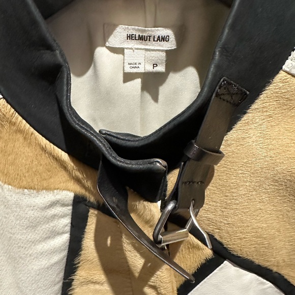 Helmut Lang Runway Argon Calf Fur,Lamb Leather,Wool jacket/coat US 0-4,P - Picture 4 of 10